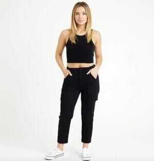 White House Black Market Pants Size 00 NEW High Rise Utility Crop Pants Cargo
